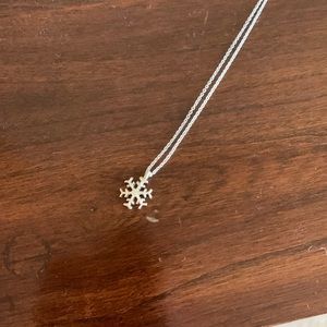 Dogeared sterling silver snowflake necklace